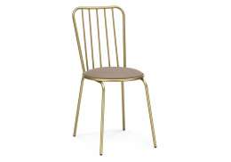 Стул на металлокаркасе Авалон бежевый велюр / золото