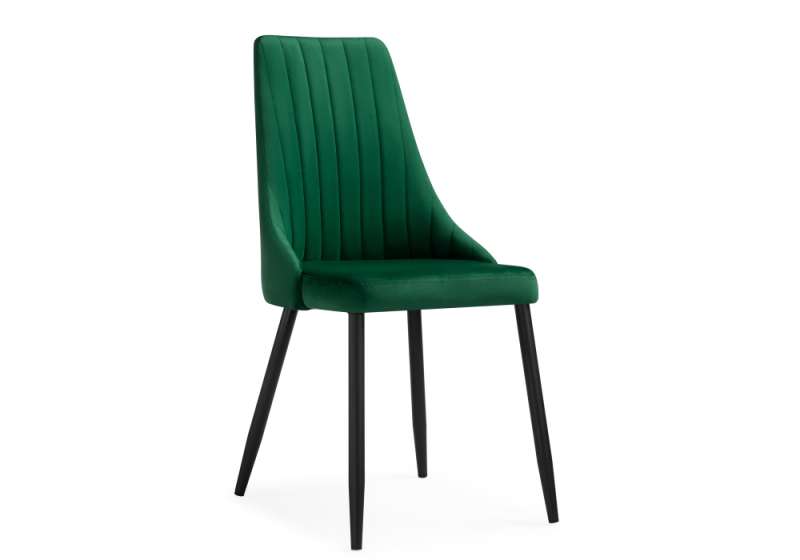 Стул на металлокаркасе Кора зеленый / черный (49x60x95). 